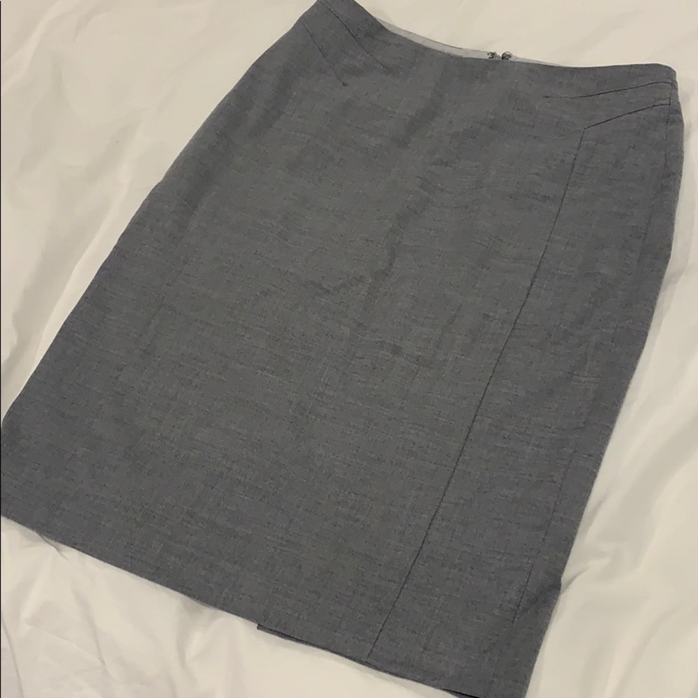 WHBM Grey, Wool Blend Pencil Skirt - Size 8